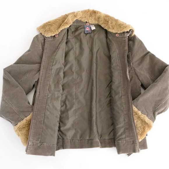Fire Fly Brown Cord  Bomber Jacket Size Large - Picture 13 of 13